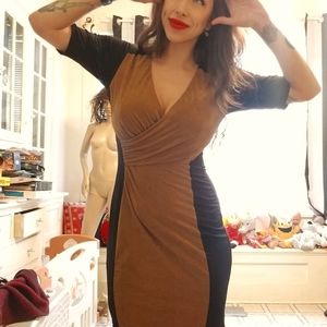 Knee Length Wrap Dress, Connected Apparel Size 8